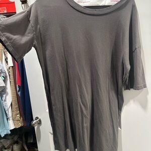 LNA Charcoal Short Sleeve Tshirt dress